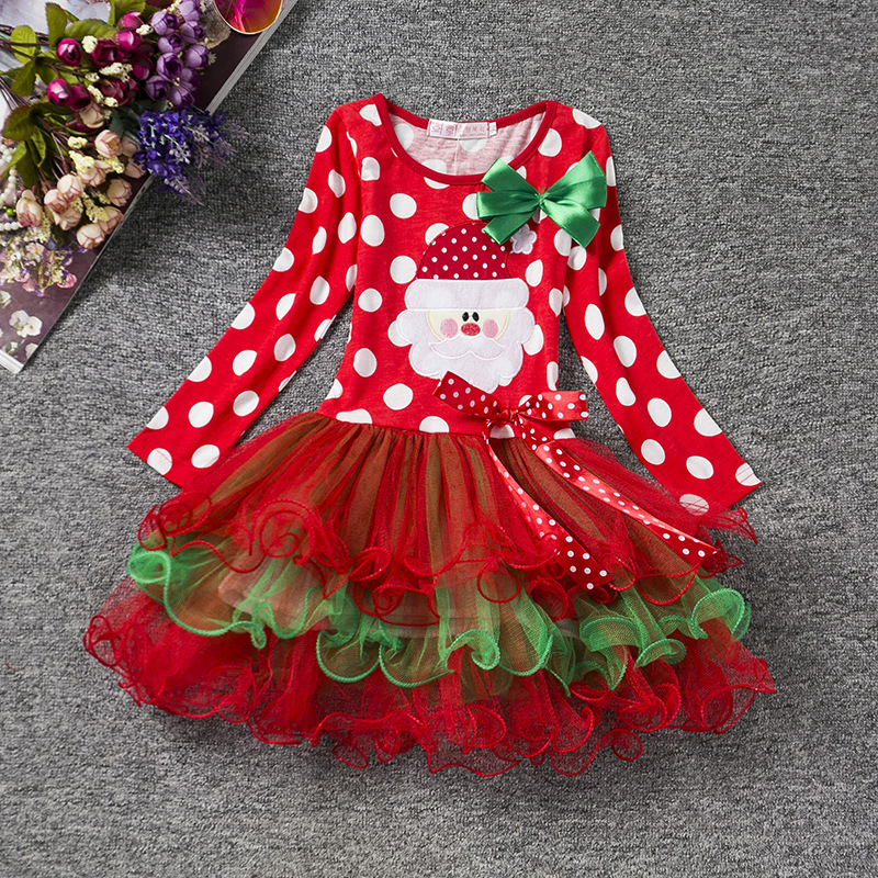 F68121 girl Christmas cake skirt